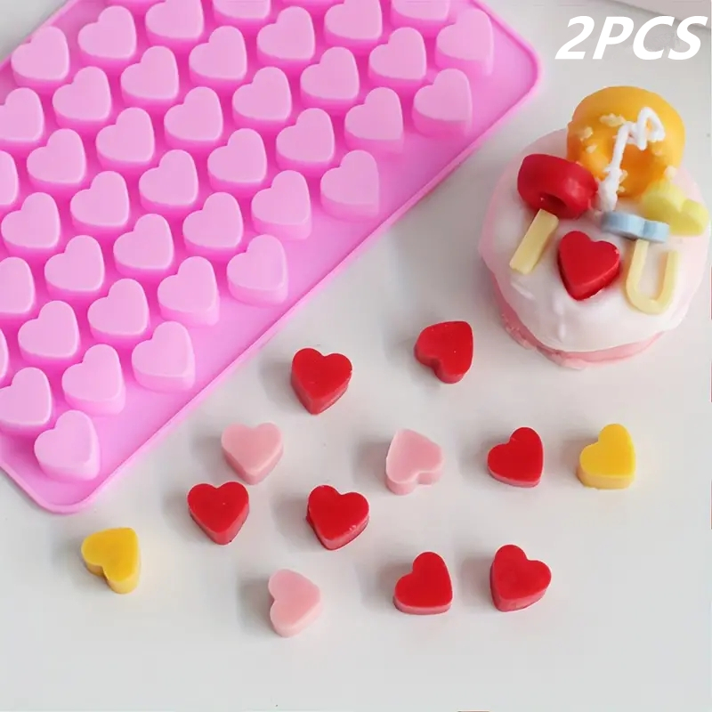 Soap Making Gloves - 55 Mini Heart Shapes Silicone Soap