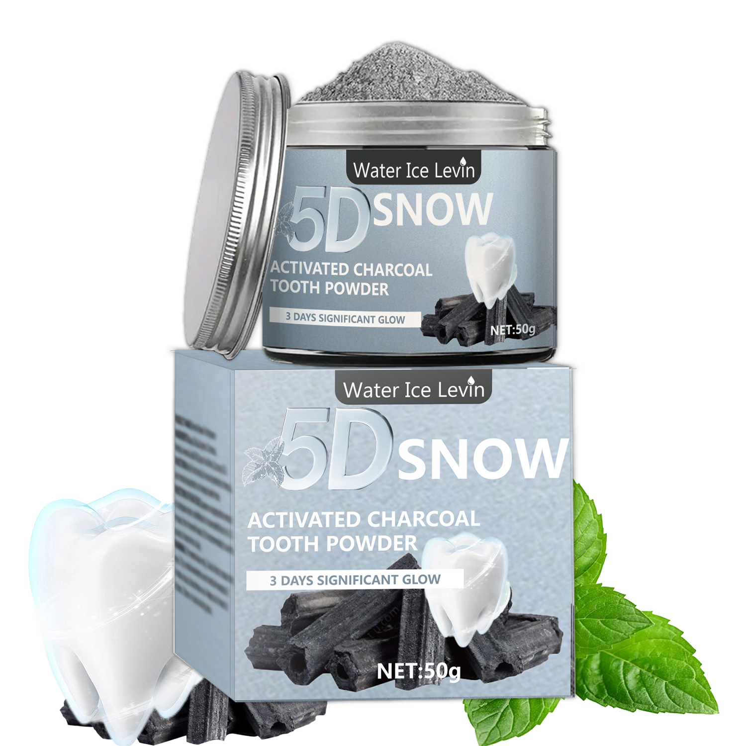 Activated Charcoal Powder - Water Ice Levin 5D Snow Activated