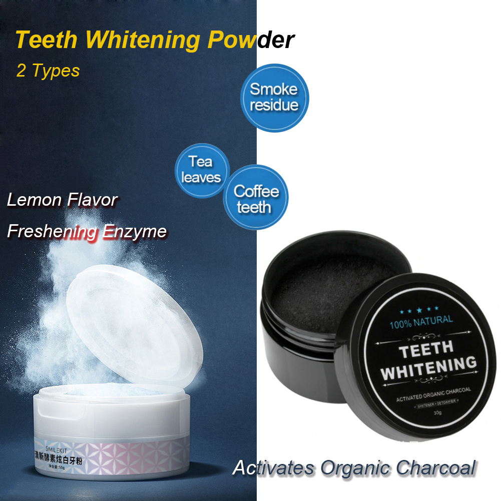 Activated Charcoal Powder - 2 Types Teeth Whitening Powder Natural