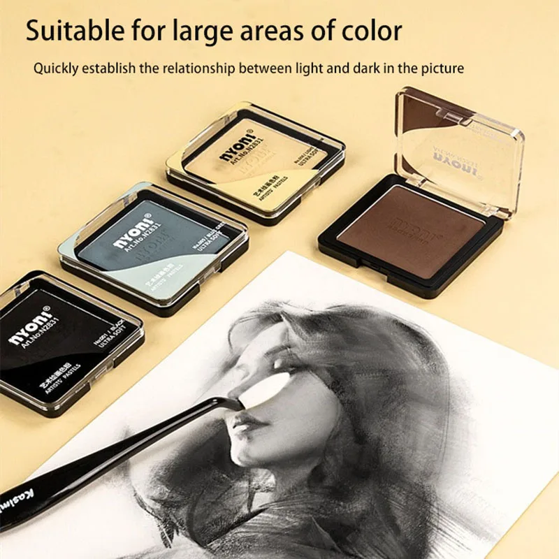 Activated Charcoal Powder - Professional Dry Wet Sketch Toner Painting