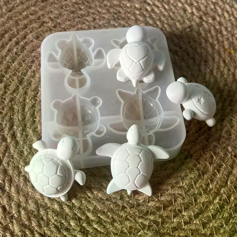 Soap Making Gloves - Four Turtles Plaster Silicone Molds DIY