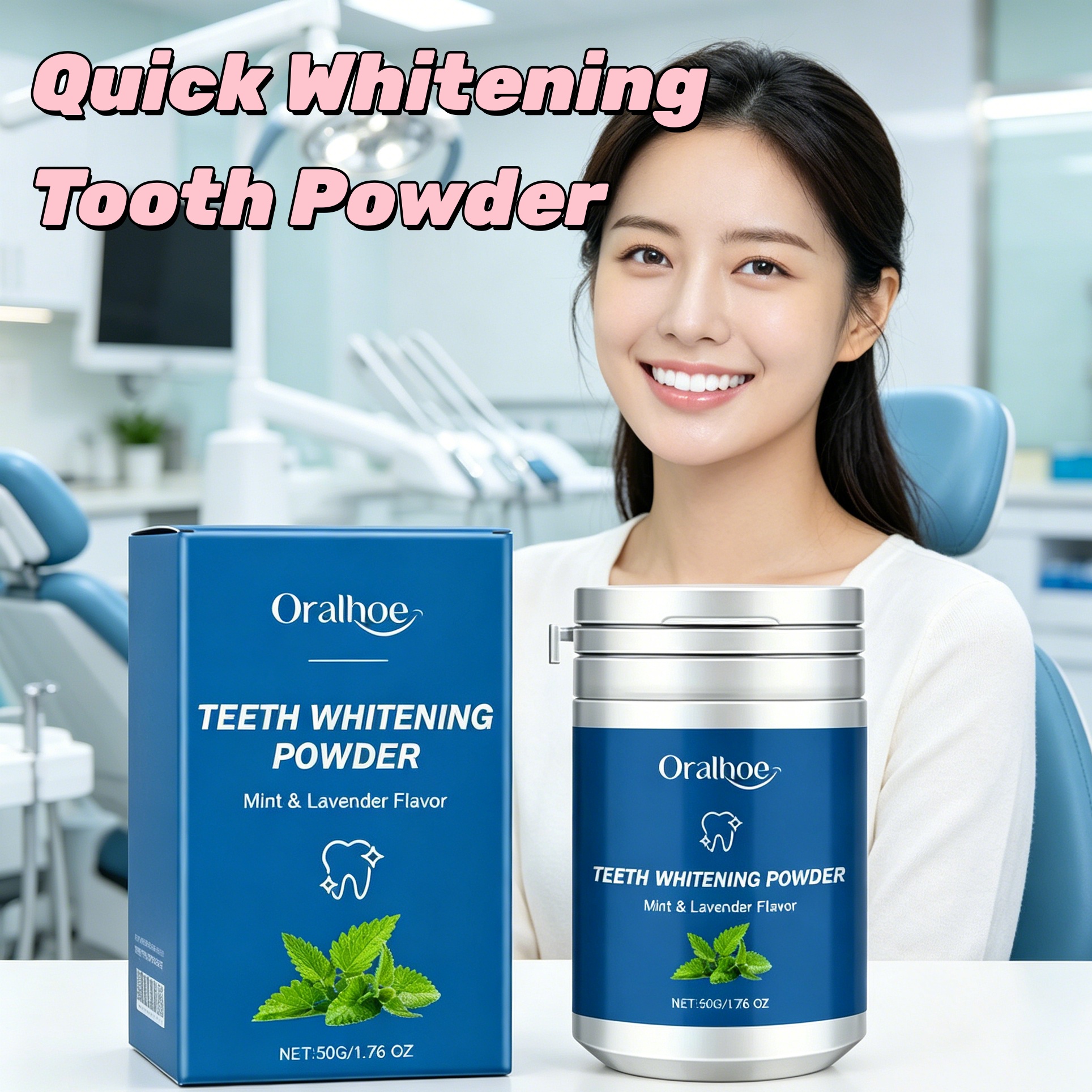 Activated Charcoal Powder - ORALHOE Pearl Essence Teeth Whitening Powder