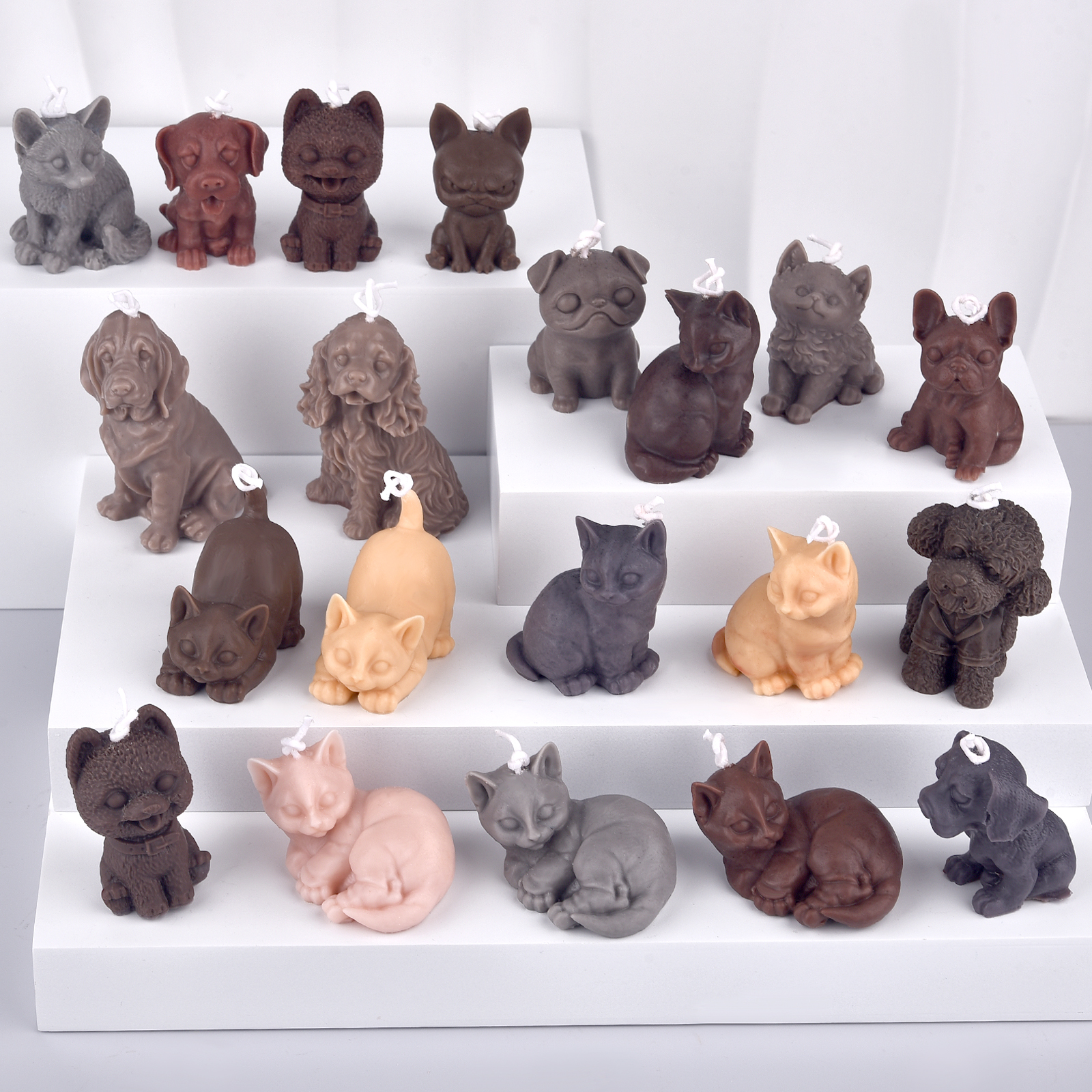 Soap Making In Home - 3D Dogs Cats Silicone Mold For