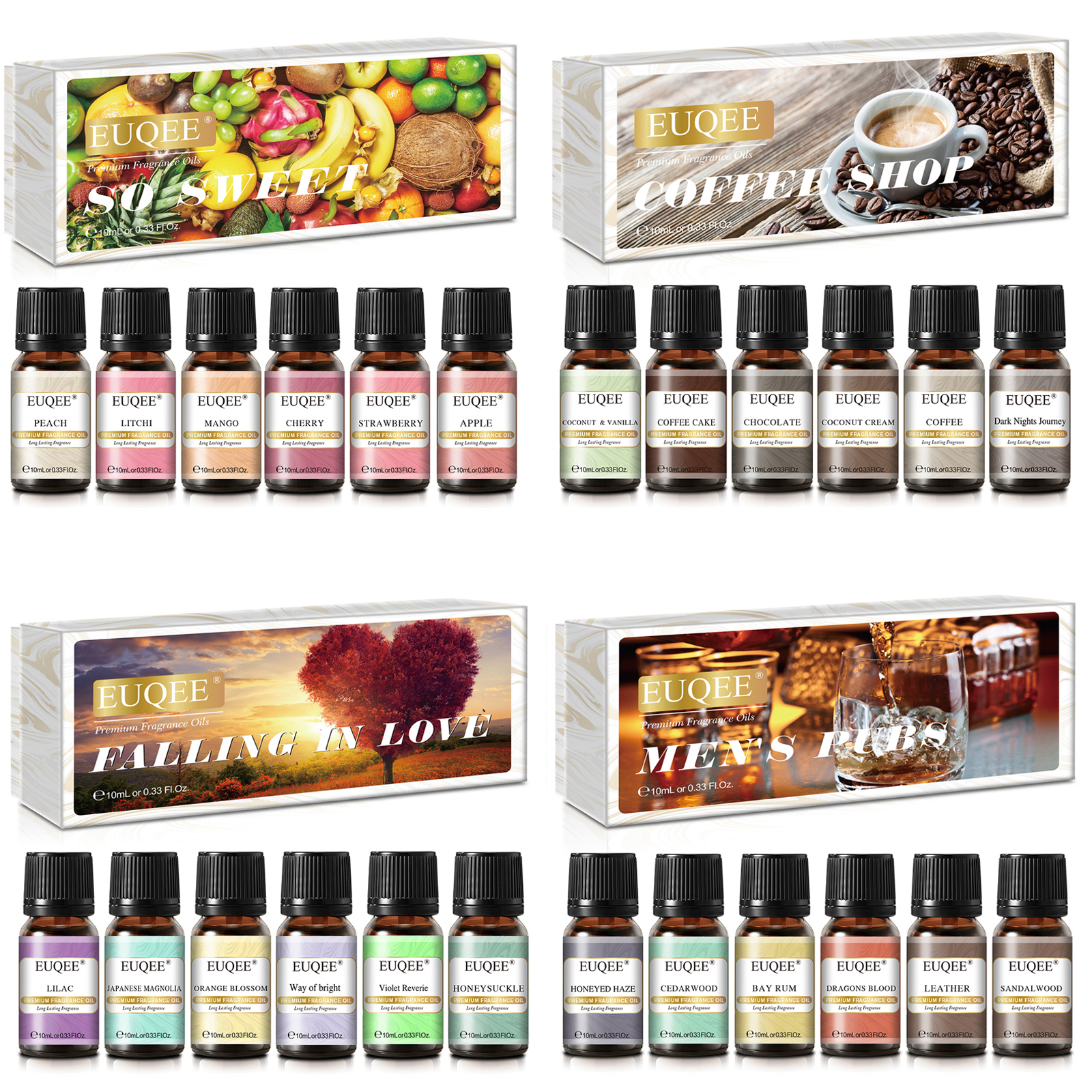 Soap Making Ingredient - EUQEE 6pcs Fragrance Oils Set 10ml