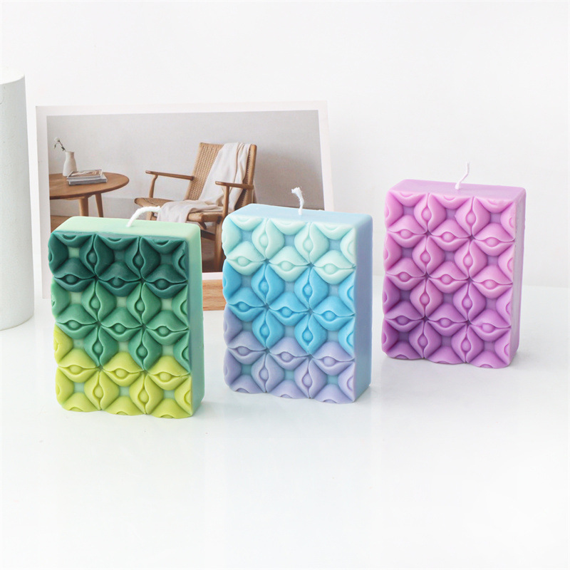 Soap Making In Home - Square Flower Handmade Soap Silicone Mold
