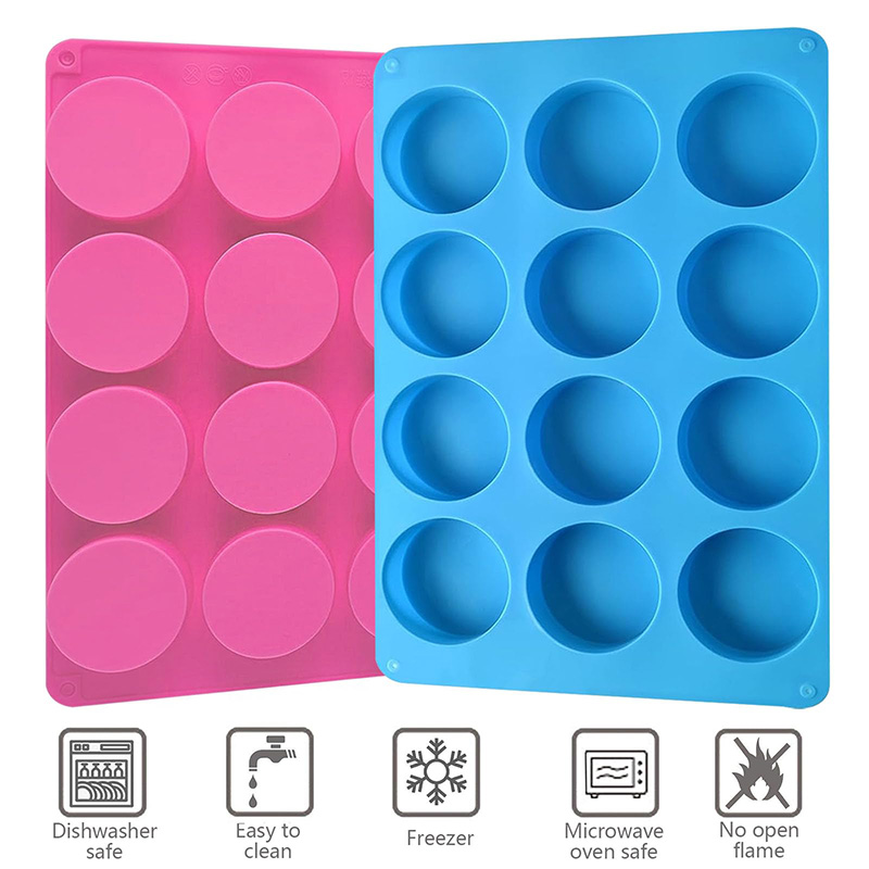 Round Silicone Molds 12-Cavity - Soap Making Tray reseña y precio