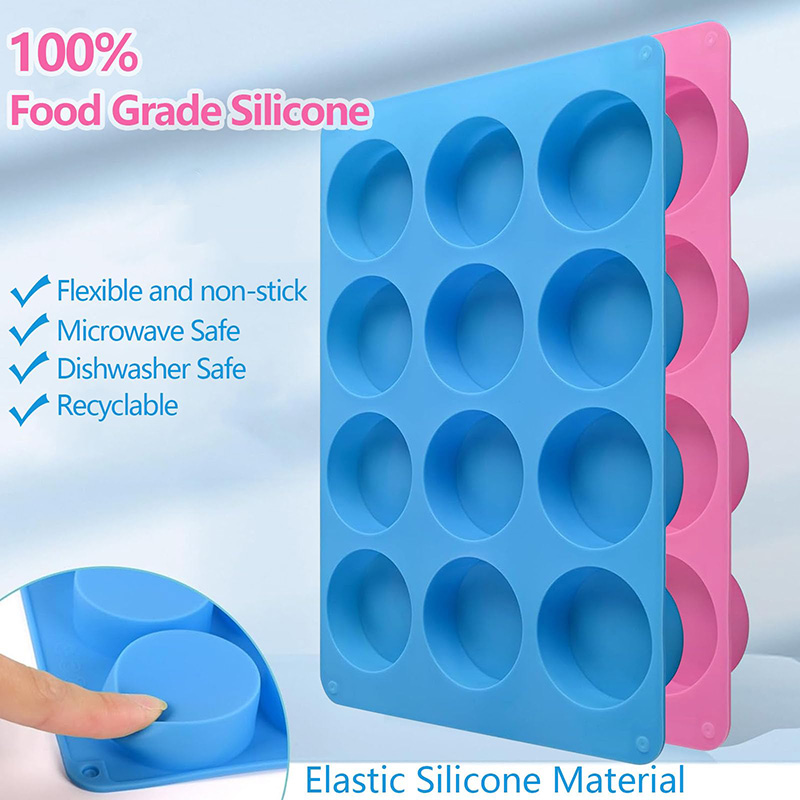 Round Silicone Molds 12-Cavity - Soap Making Tray reseña y precio