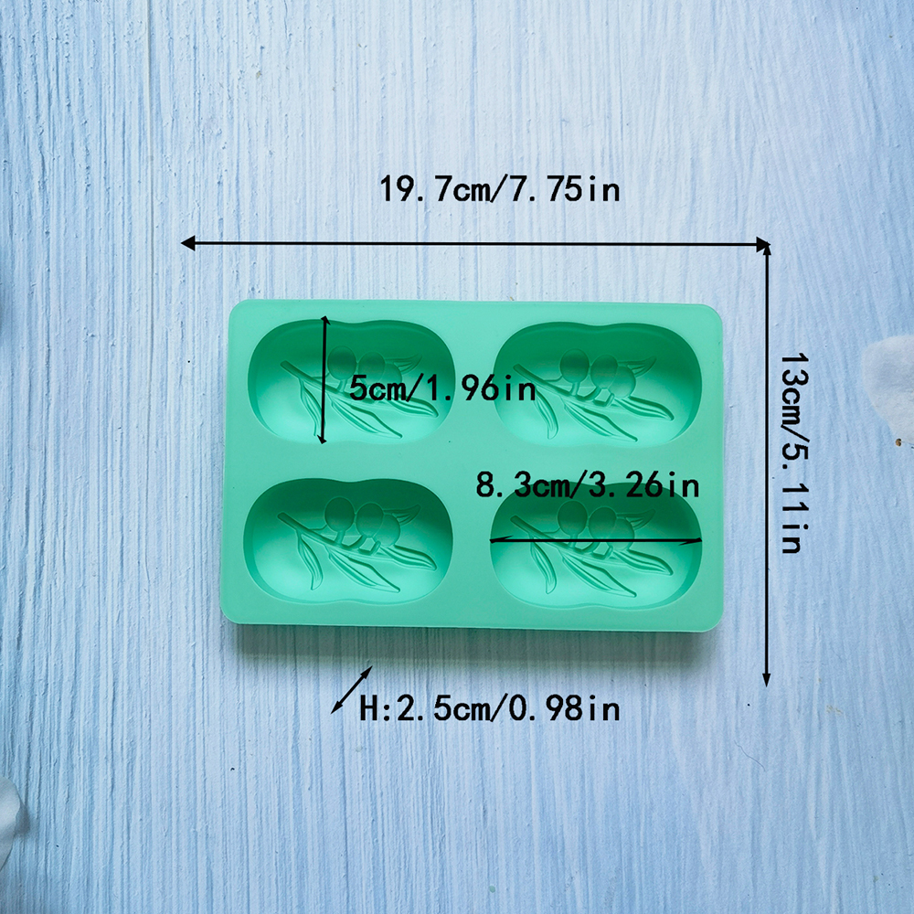 4 Cavities Oval Olive Tree Sil - Soap Making In Home reseña y precio