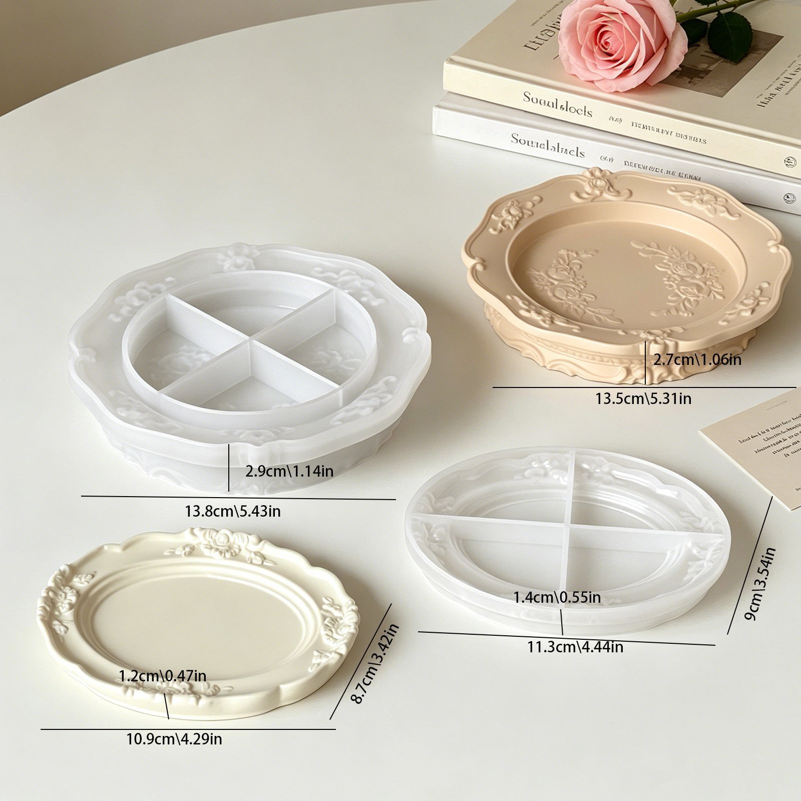 Elegant Vintage Baroque Lace S - Soap Making Tray reseña y precio