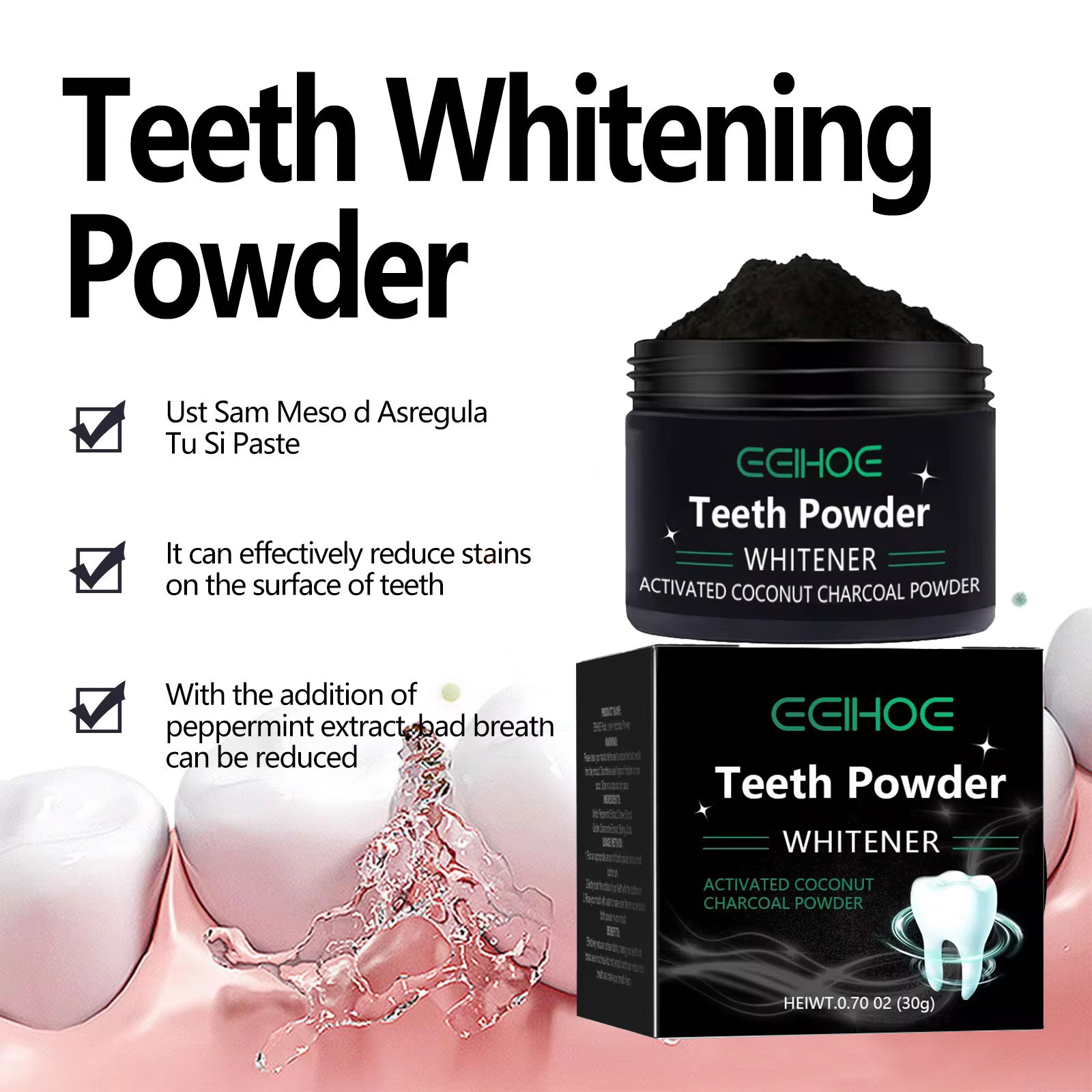 EELHOE Charcoal Powder for Tee - Activated Charcoal Powder reseña y precio