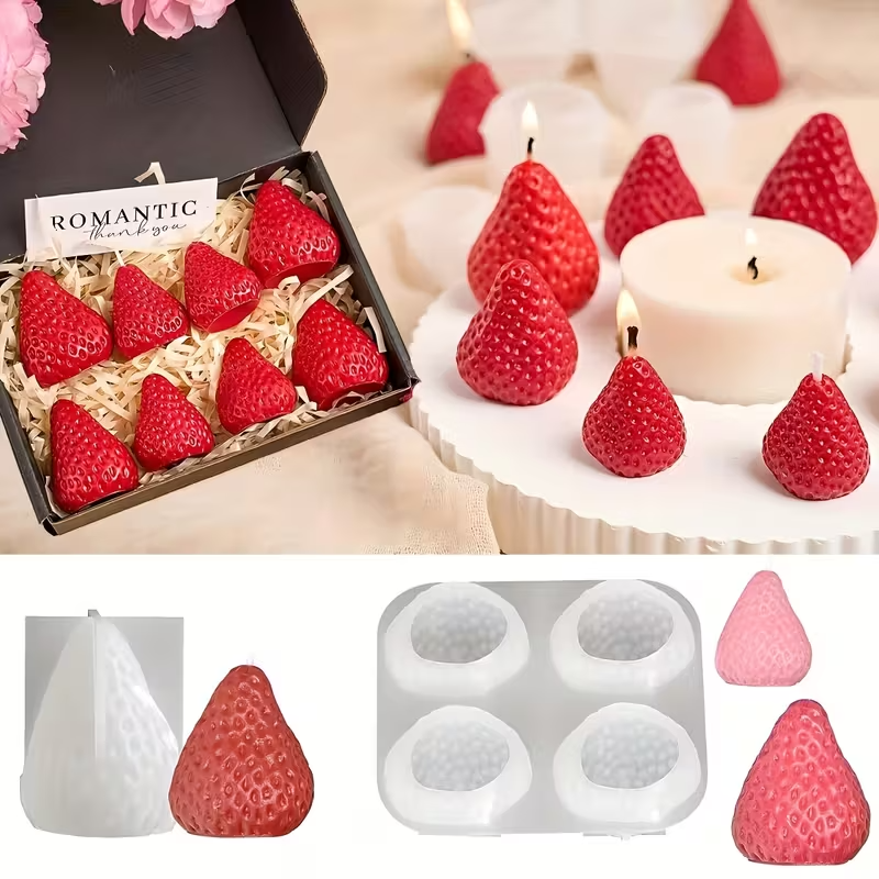 Strawberry Silicone Candle Mol - Soap Making Tray reseña y precio
