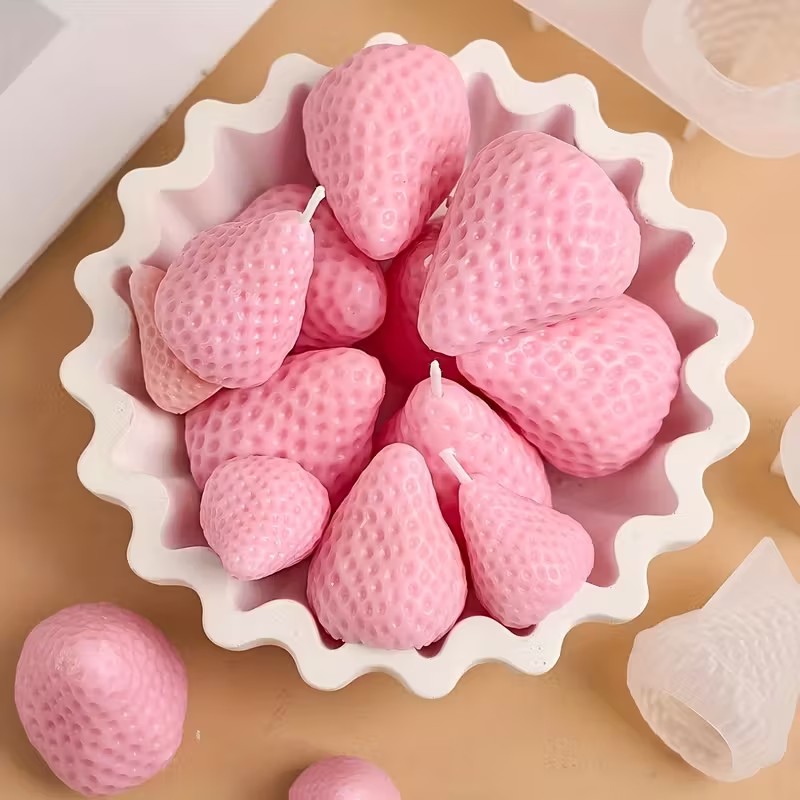 Strawberry Silicone Candle Mol - Soap Making Tray reseña y precio