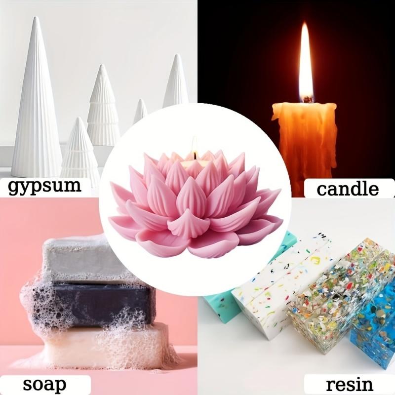 Lotus Flower Shape Candle Sili - Soap Making In Home reseña y precio