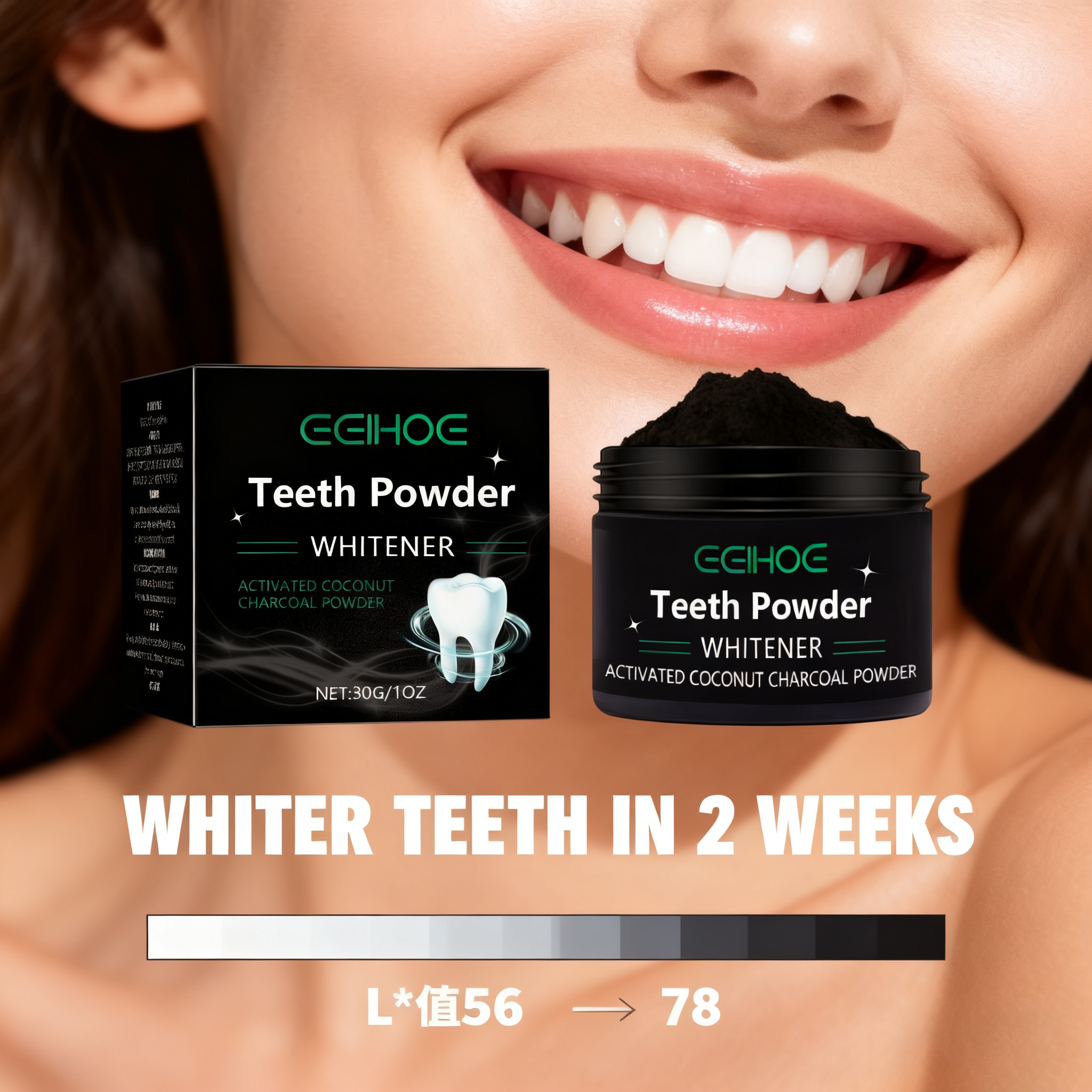 Natural Teeth Whitening Powder - Activated Charcoal Powder reseña y precio