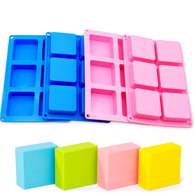 Square Soap Molds 6-Cavity Non - Soap Making Gloves reseña y precio