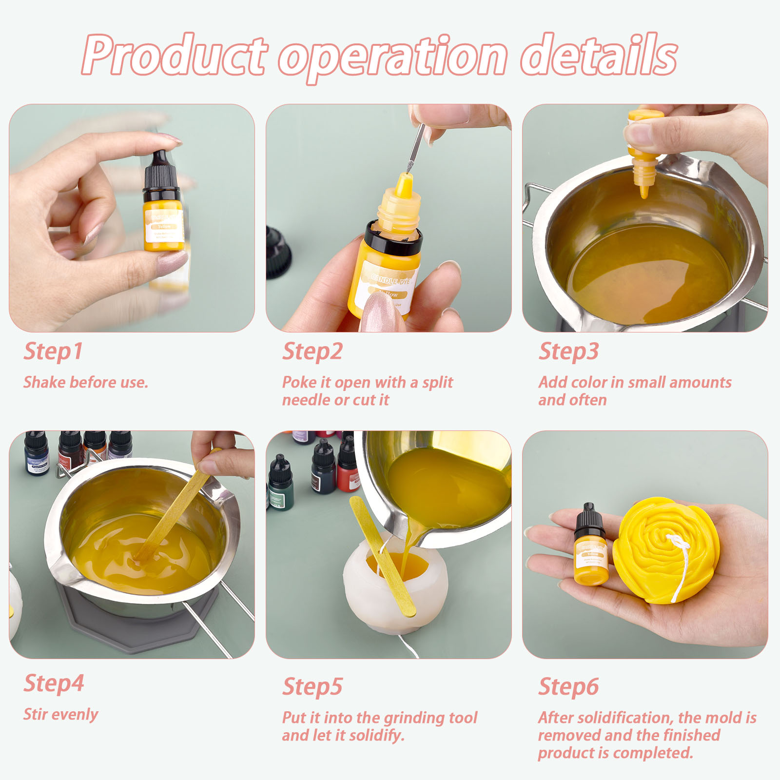 5ml/Bottle Candle Wax Pigment  - Soap Making Ingredient reseña y precio