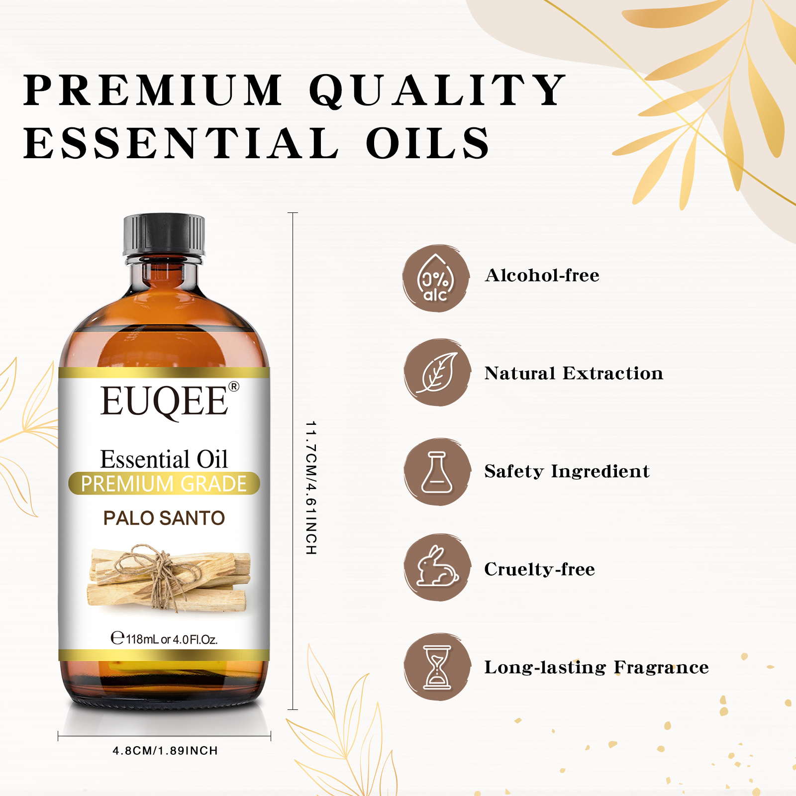 EUQEE 118ml Essential Oil Palo - Soap Making Ingredient reseña y precio