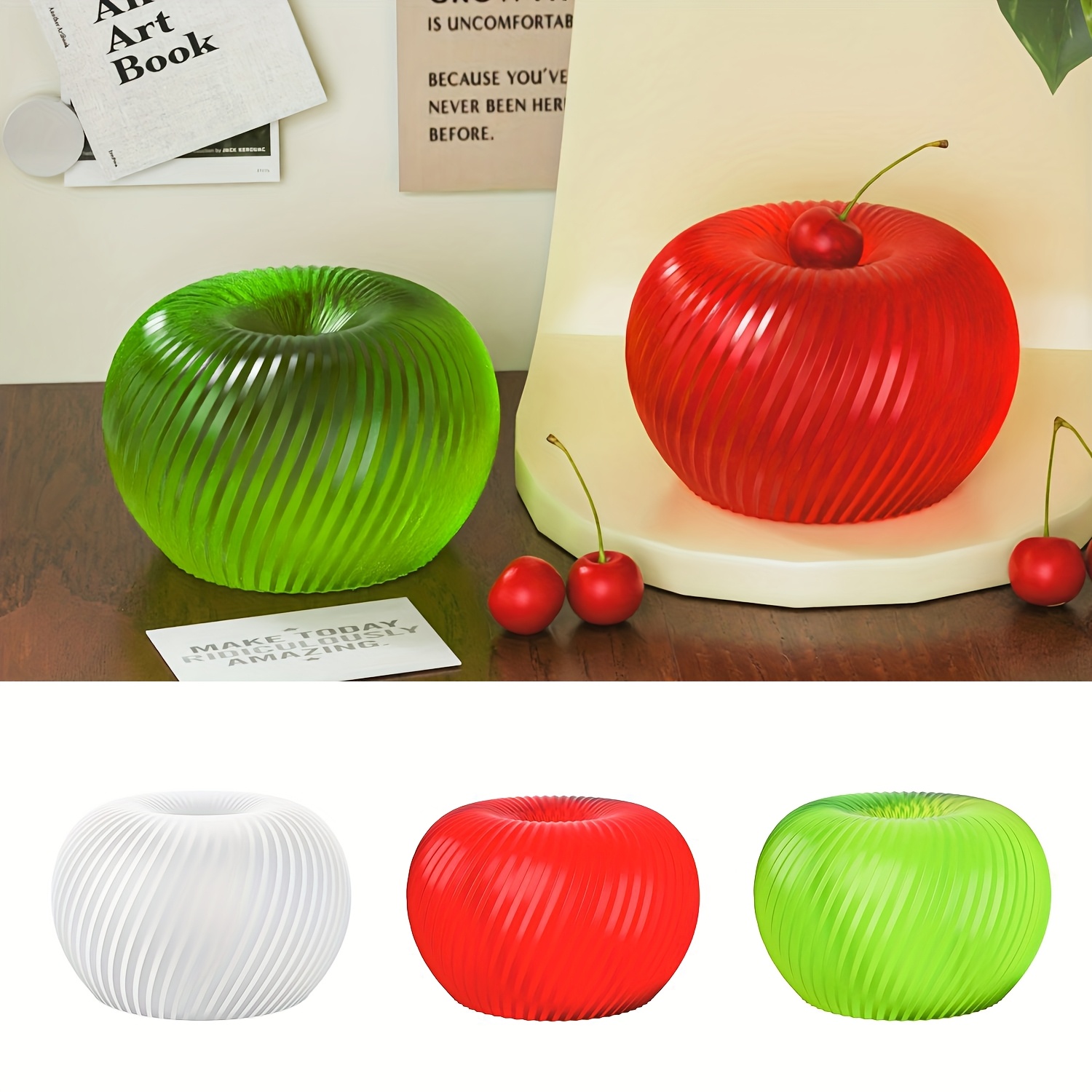 A trendy red apple silicone mo - Soap Making Tray reseña y precio